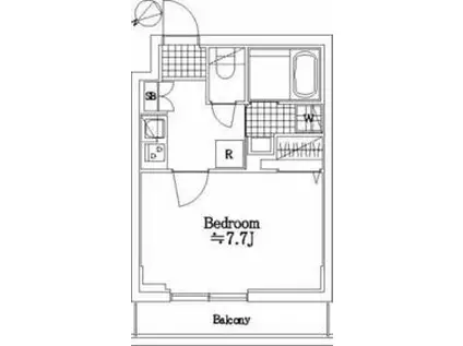 ハーモニーレジデンス池袋メトロゲート(1K/1階)の間取り写真