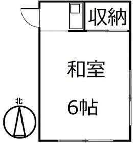 コーポ斉藤(ワンルーム/2階)の間取り写真