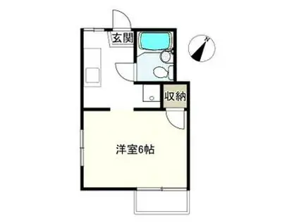 エステイトT・N(1K/1階)の間取り写真