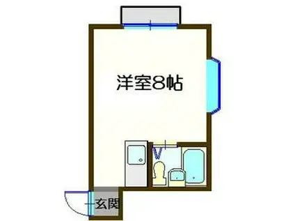 ベル・サンロード(ワンルーム/3階)の間取り写真