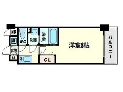 LA DOUCEUR都島高倉町(1K/9階)の間取り写真