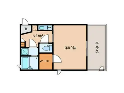 CAROL(1K/1階)の間取り写真