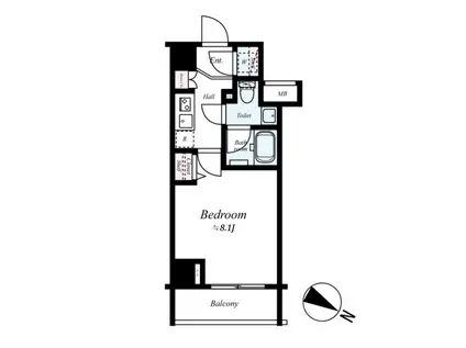 ジーベック赤羽(1K/7階)の間取り写真