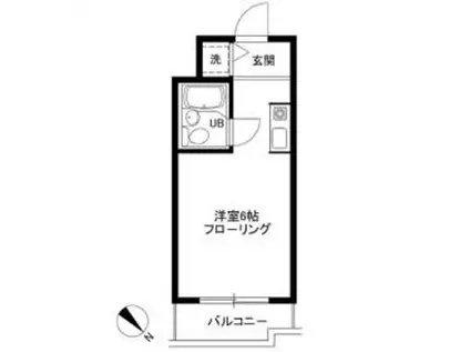 ユーアイマンション(ワンルーム/3階)の間取り写真