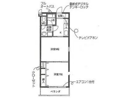 ベネッセレ豊橋西Ⅲ(2K/3階)の間取り写真