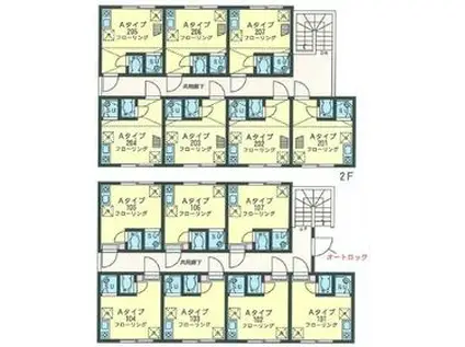TM貝塚Ⅱ(ワンルーム/2階)の間取り写真