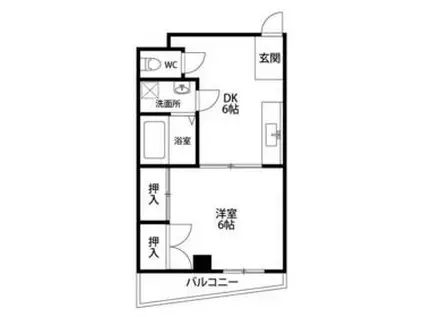 EIGHT BUILDINGⅠ(1DK/4階)の間取り写真