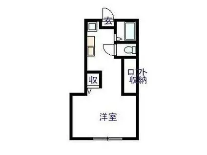 コーポウェリナ(ワンルーム/1階)の間取り写真