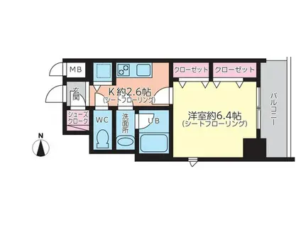 AVANTI ATSUTA(1K/2階)の間取り写真