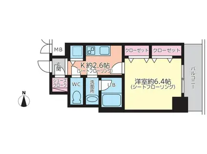 AVANTI ATSUTA(1K/2階)の間取り写真