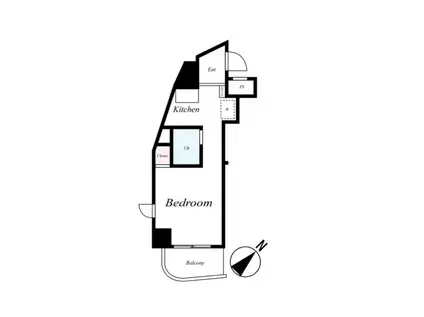 スカイコート都立大学第2(ワンルーム/5階)の間取り写真