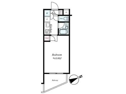 パレ・ホームズ高井戸Ⅱ(1K/5階)の間取り写真