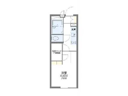 レオパレスプリマベーラ荻窪(1K/1階)の間取り写真