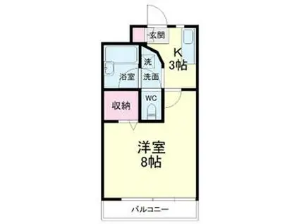 T.SQUARE(1K/2階)の間取り写真