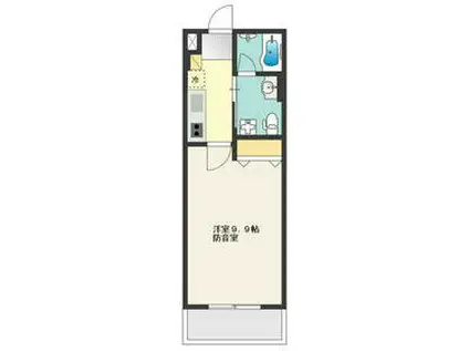 NOTE KUMEGAWA(1K/3階)の間取り写真