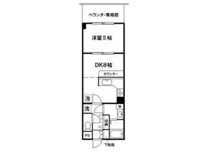 キョウシンプラザ保土ヶ谷(1DK/1階)の間取り写真