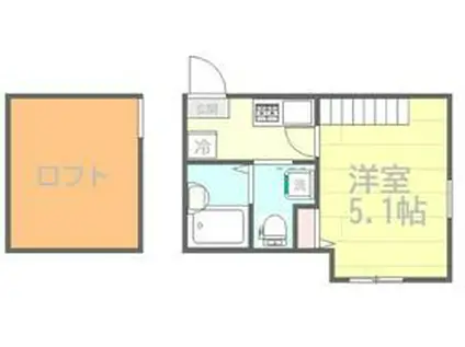 シーサイド金沢(1K/1階)の間取り写真