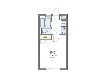 レオパレスTACHIBANA(1K/1階)の間取り写真