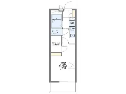 レオパレスエスト逆井(1K/2階)の間取り写真