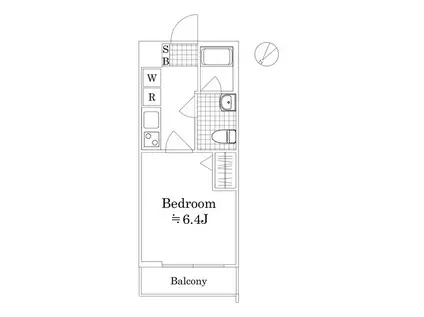 ラフィスタ元町Ⅱ(1K/4階)の間取り写真