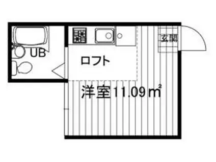 ユナイト上星川ミュンスター(ワンルーム/1階)の間取り写真