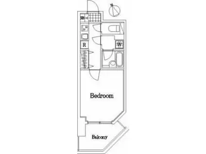 パークウェル三田(1K/4階)の間取り写真