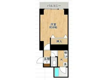 藤和シティーコープ向島(1K/6階)の間取り写真