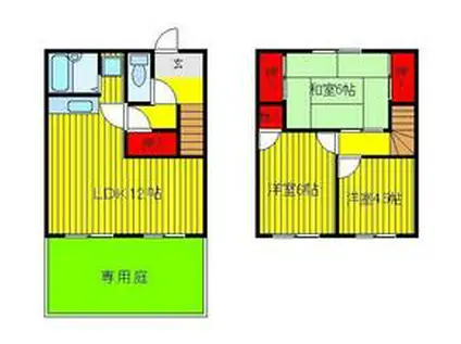 フェリース貝塚(3LDK)の間取り写真