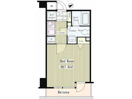 MAHOLLA MINAMI MAGOM(1K/4階)の間取り写真