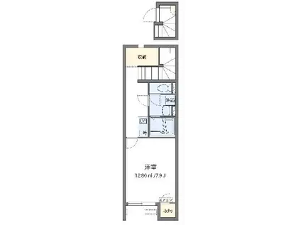 クレイノ本町(1K/2階)の間取り写真