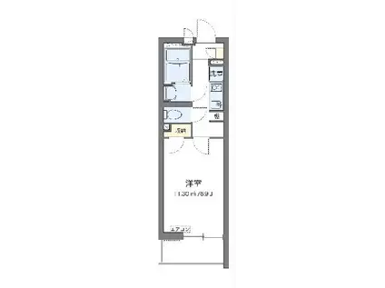 クレイノGONTA(1K/1階)の間取り写真