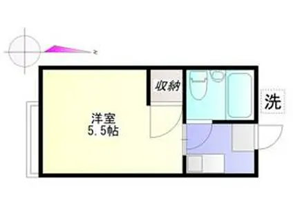 田中アパートメント(1K/1階)の間取り写真