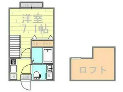 トレスコーマ(1K/2階)の間取り写真