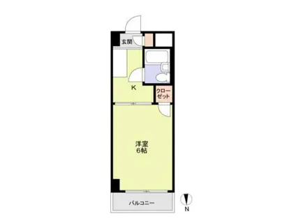 RHYTHM江坂町(1K/5階)の間取り写真