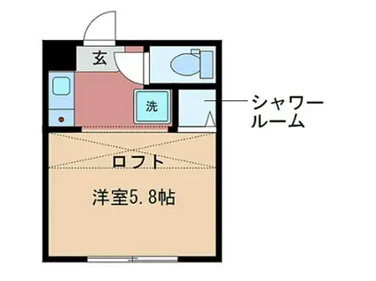 REAL BLOSSOMⅡ(1K/2階)の間取り写真
