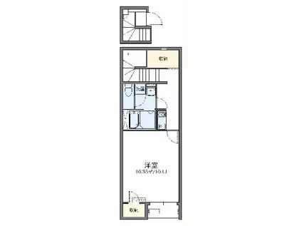 レオネクスト内塩田(1K/2階)の間取り写真