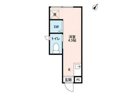 サークルハウス太子堂(ワンルーム/1階)の間取り写真