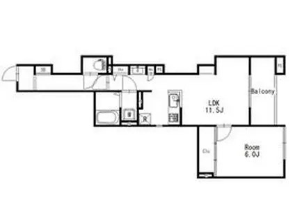 シャトネルA(1LDK/3階)の間取り写真