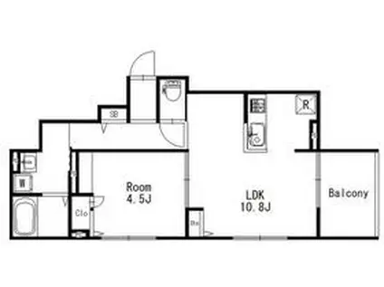 シャトネルA(1LDK/3階)の間取り写真