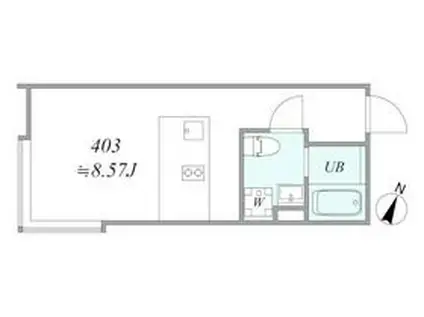 TRIAS336(1K/4階)の間取り写真