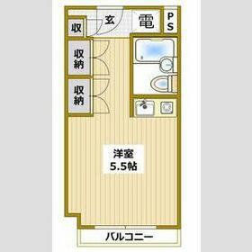 アミティ衣笠(ワンルーム/3階)の間取り写真