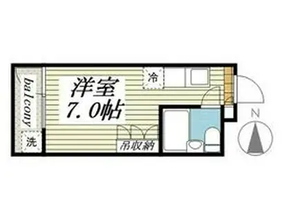 メゾン・ド・グルロー(ワンルーム/1階)の間取り写真