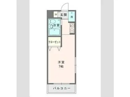 サンハイツ習志野(ワンルーム/4階)の間取り写真