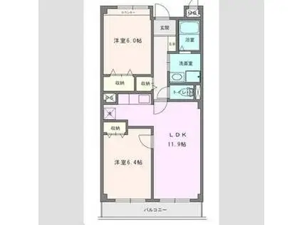 アビタシオン(2LDK/3階)の間取り写真