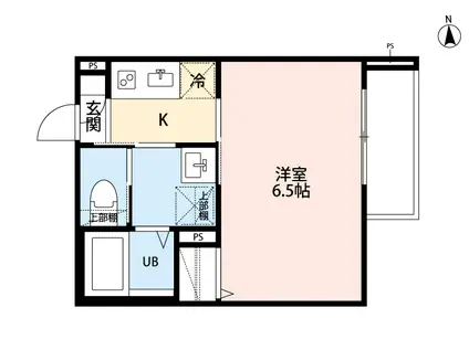 ROBOT HOME 平和島(1K/2階)の間取り写真