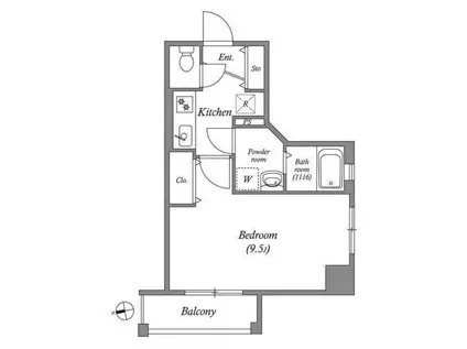 YAMASHO23(1K/4階)の間取り写真