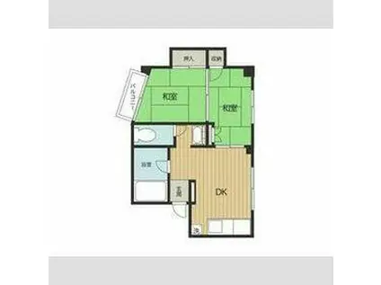 第二マルシンコーポ(2DK/5階)の間取り写真