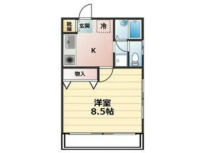 Kハイツ(1K/3階)の間取り写真