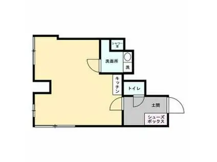 ベルモント山手西(ワンルーム/3階)の間取り写真