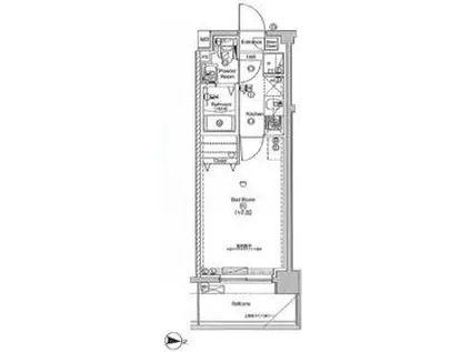 プレール・ドゥーク西川口Ⅱ(1K/5階)の間取り写真